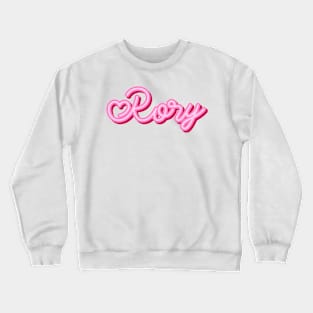 Rory name pink heart Crewneck Sweatshirt